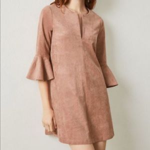 • bcbg • faux suede dress